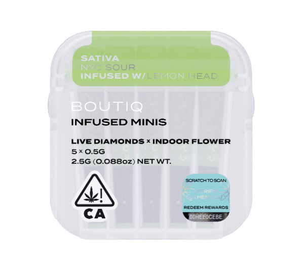 Boutiq Infused Minis Pre Rolls NYC Sour x Lemon Head